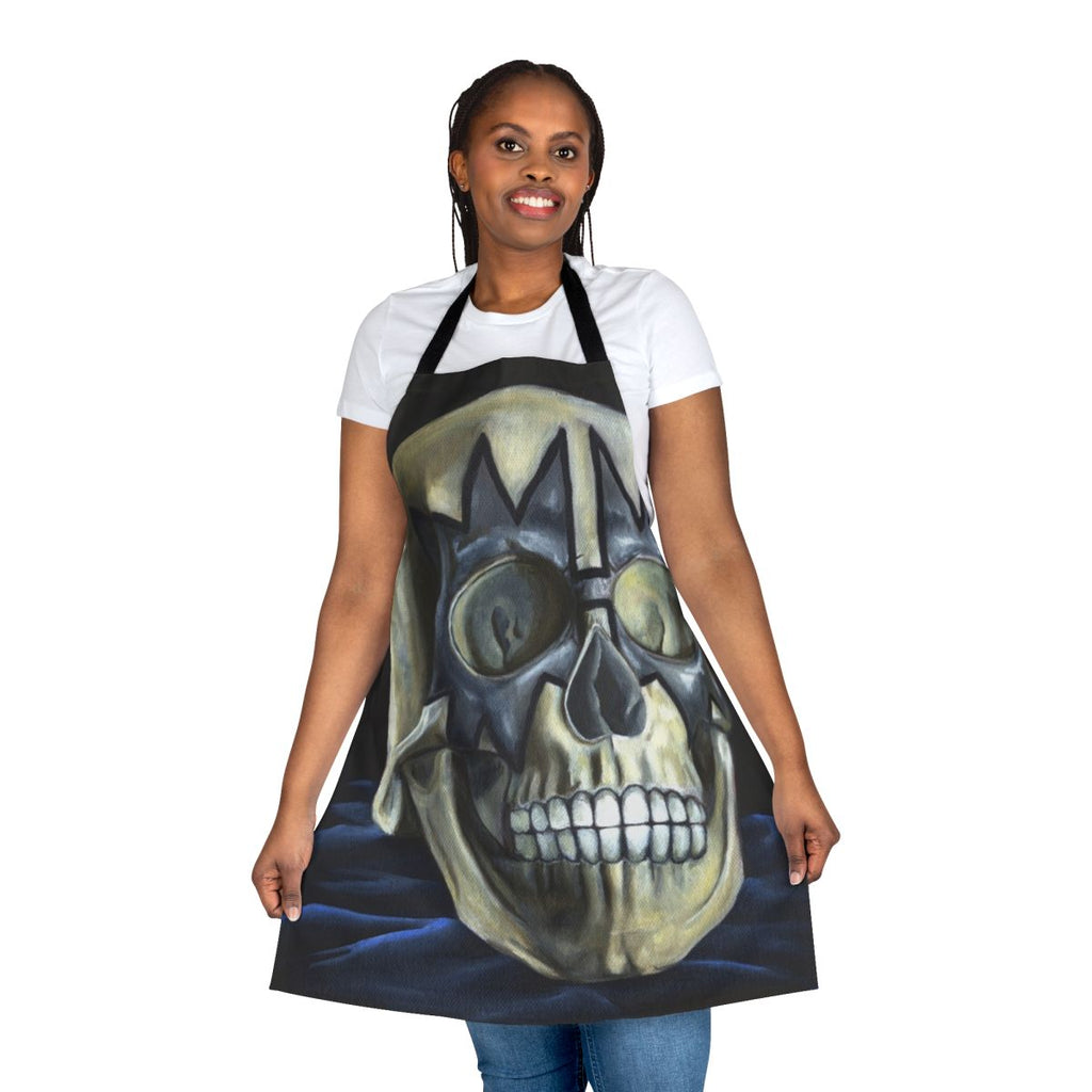 Skull Spaceman Inspired Apron for Kiss Fans, featuring a unique and striking graphic design