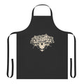 Skull and wings design apron inspired by folk punk band Harley Poe