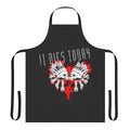 Metalcore-inspired apron with skulls and heart design