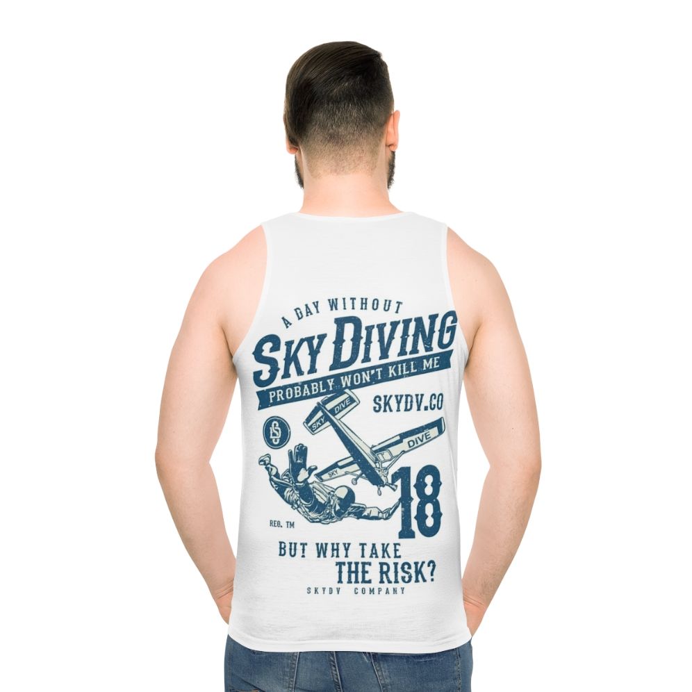 Skydiver skydiving funny saying irony humor unisex tank top