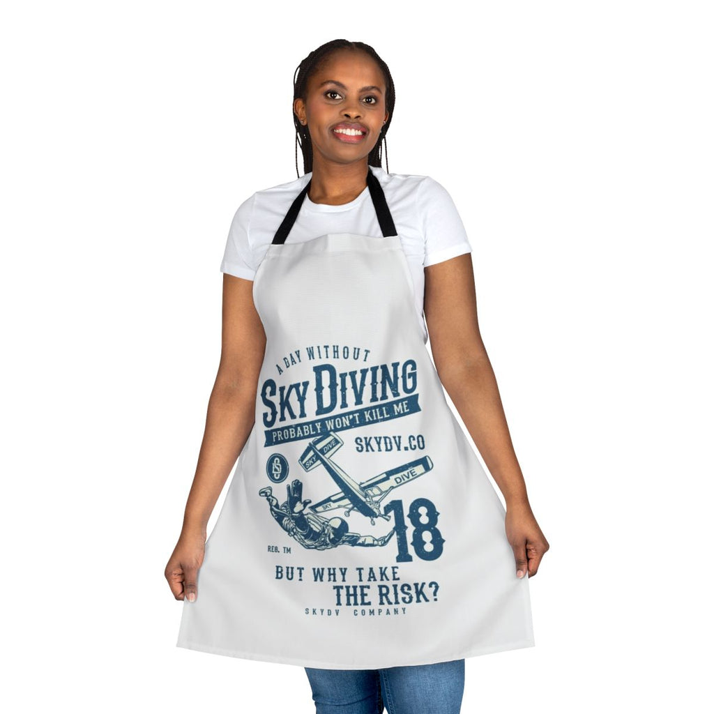 Skydiver themed funny apron with ironic sarcastic saying