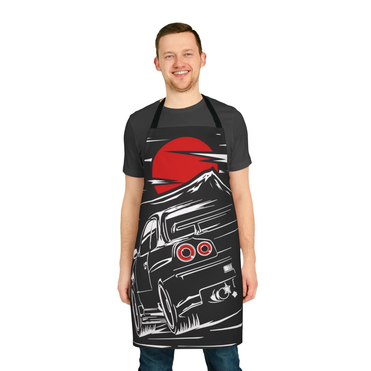 Skyline GTR R34 inspired automotive apron featuring the iconic Haruna design