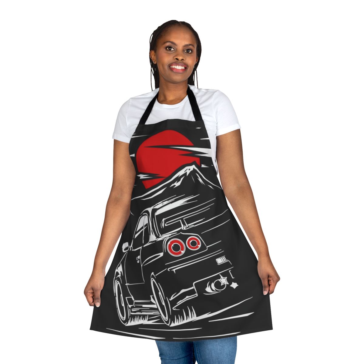 Skyline GTR R34 inspired automotive apron featuring the iconic Haruna design