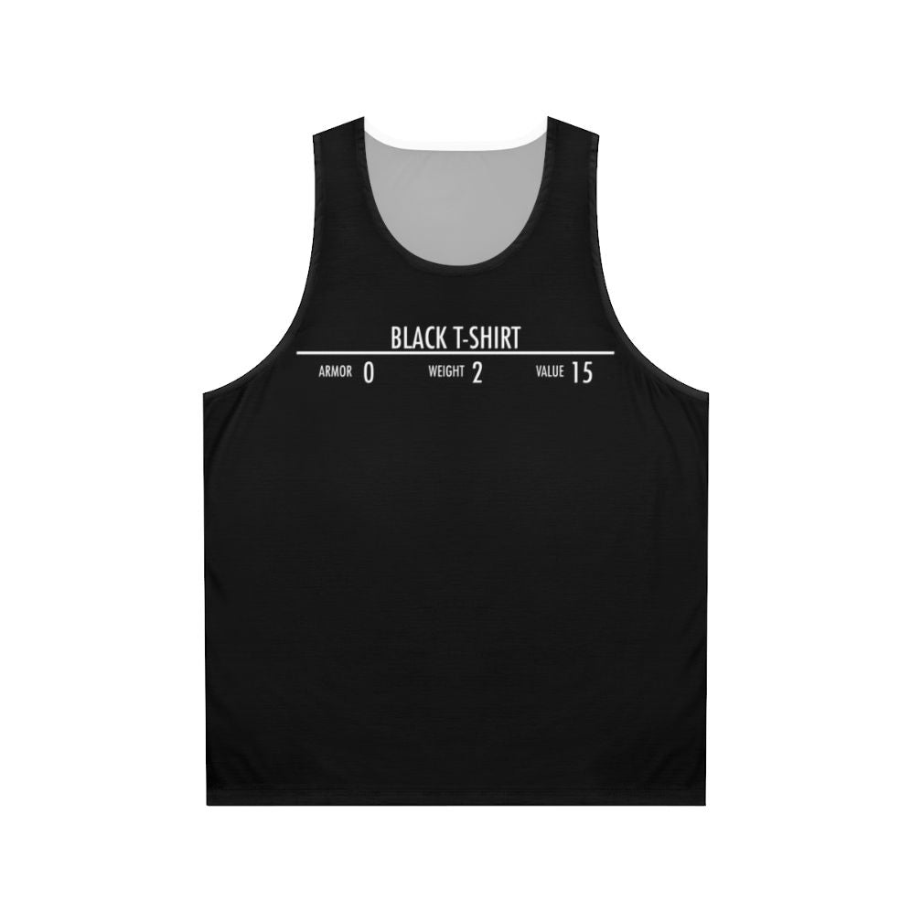 Skyrim inspired black unisex tank top
