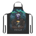 Skyrim-themed apron featuring Inigo the Khajiit and Mr Dragonfly characters