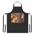 Skyrim inspired apron featuring the character Inigo and a sweetroll design