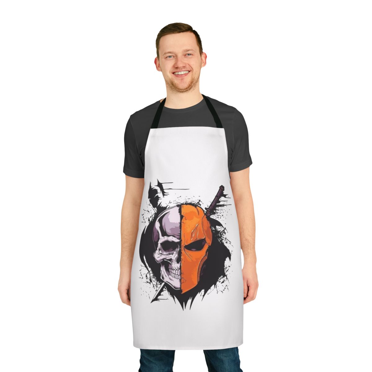 Slade Wilson Deathstroke Villain Apron with Silhouette Design
