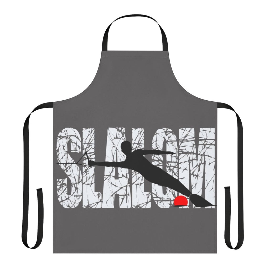 Apron featuring a slalom water skier design, perfect for water sports and outdoor enthusiasts.