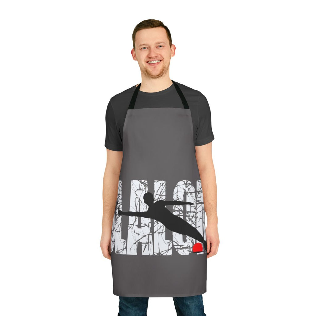 Apron featuring a slalom water skier design, perfect for water sports and outdoor enthusiasts.