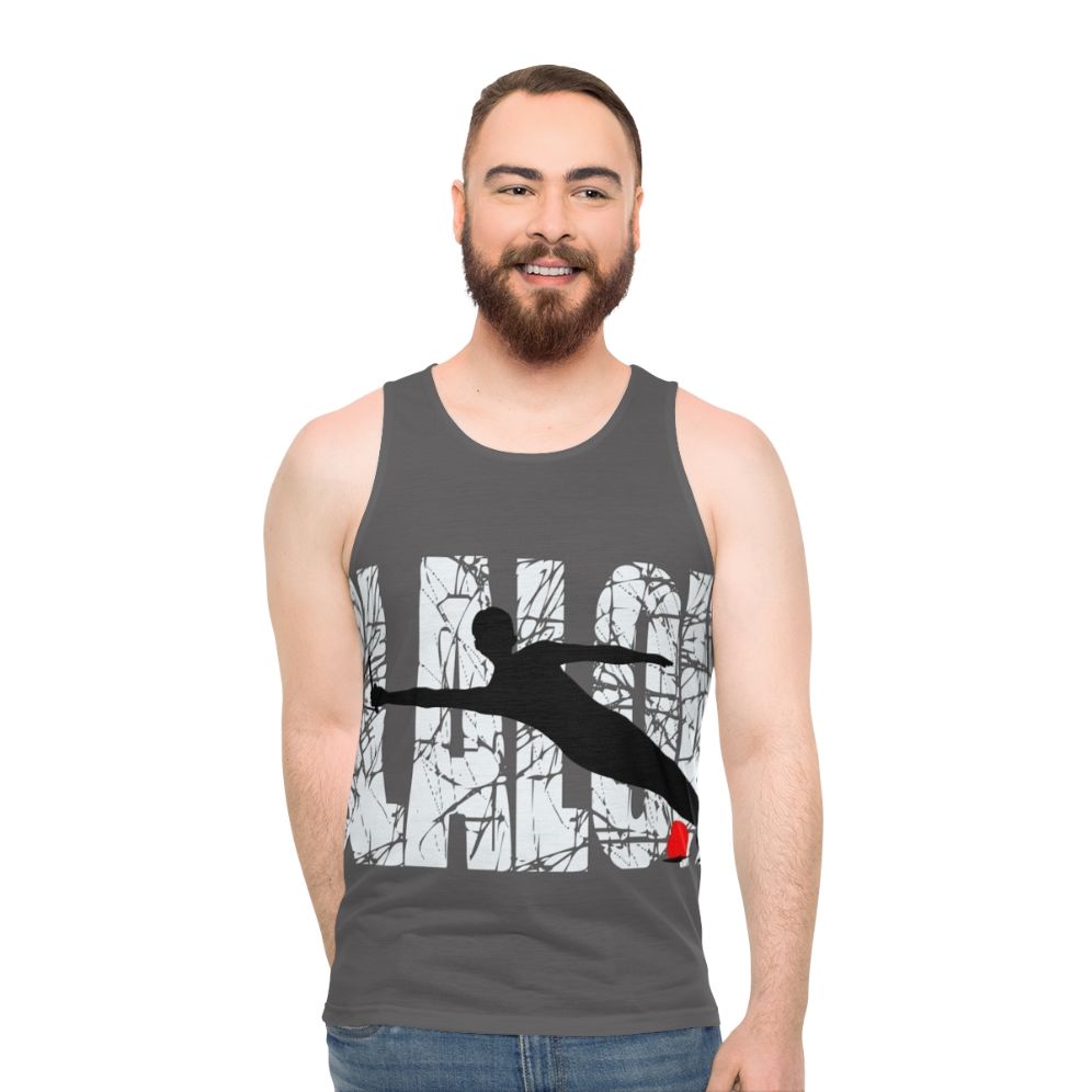 Slalom water skier unisex tank top
