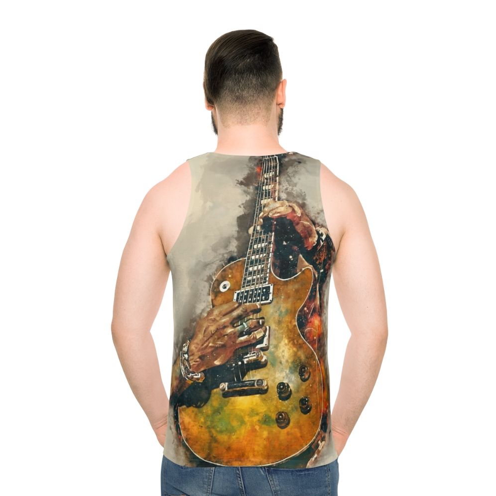 Unisex Slash Electric Guitar Watercolor Tank Top