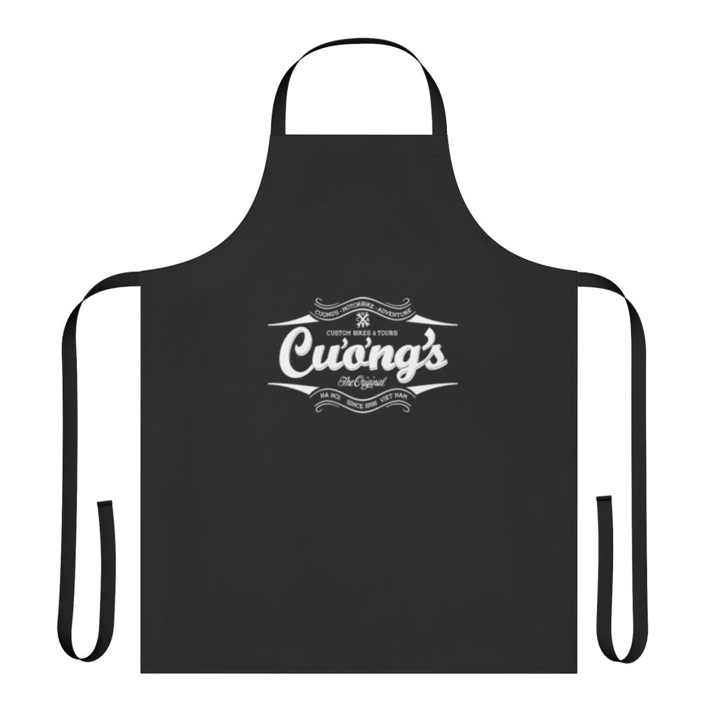 Slater-themed Archer apron with black and white design for TV comedy fans