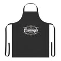 Slater-themed Archer apron with black and white design for TV comedy fans