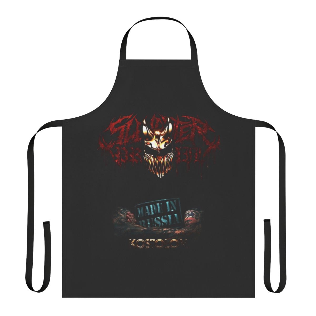 Slaughter to Prevail themed apron with a unique and eye-catching design