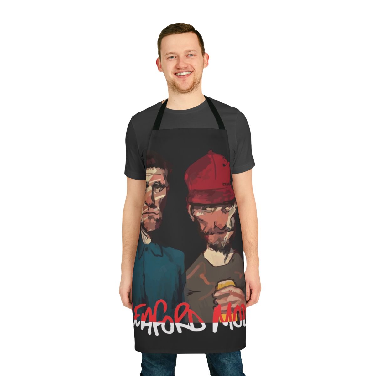Sleaford Mods inspired music apron with retro and alternative design elements