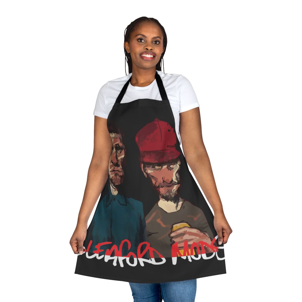 Sleaford Mods inspired music apron with retro and alternative design elements