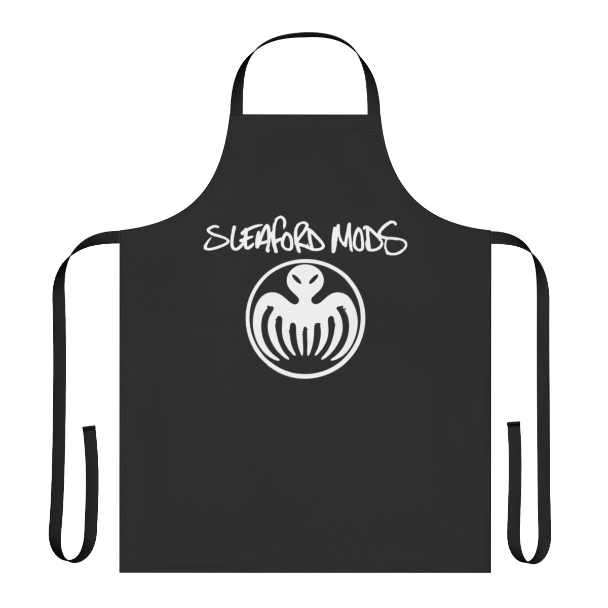 Sleaford Mods inspired apron with music-themed design