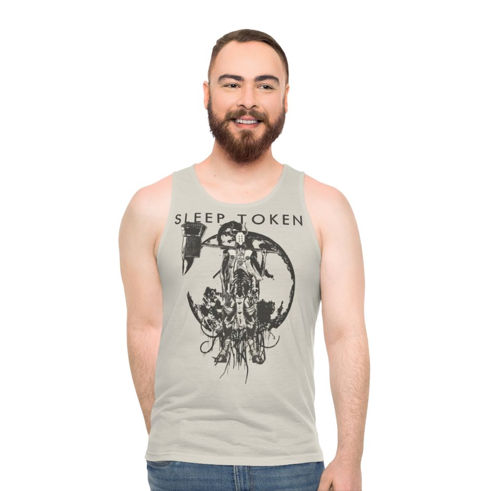 Unisex sleep token band logo tank top