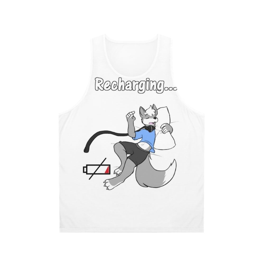 Sleepy furry wolf tank top
