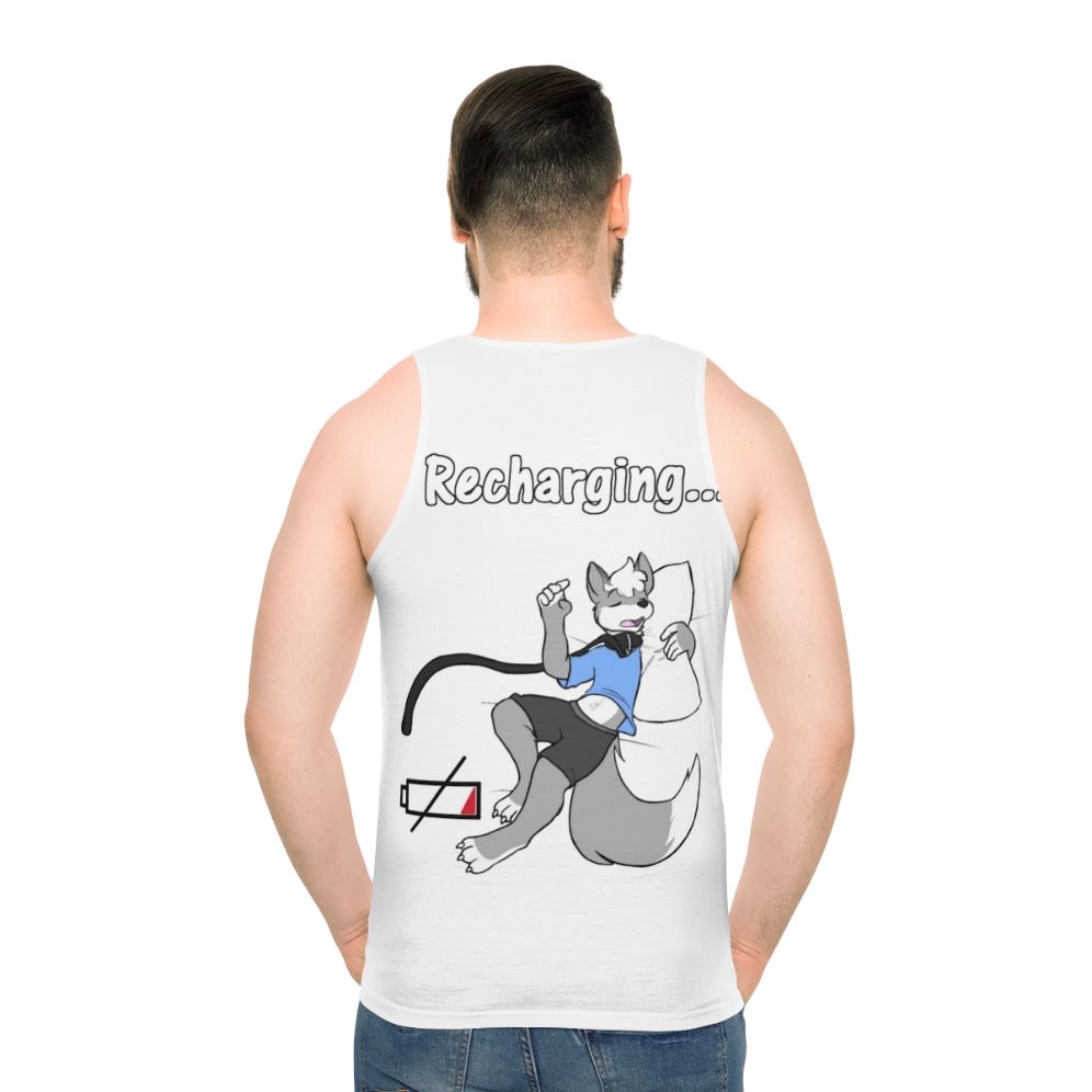 Sleepy furry wolf tank top