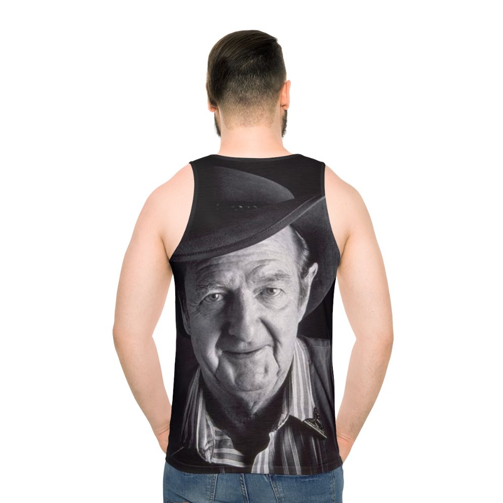 Slim Dusty Unisex Black and White Retro Tank Top