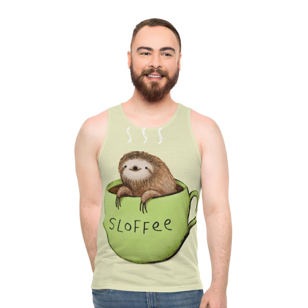 Sloffee Unisex Sloth Coffee Lover Tank Top