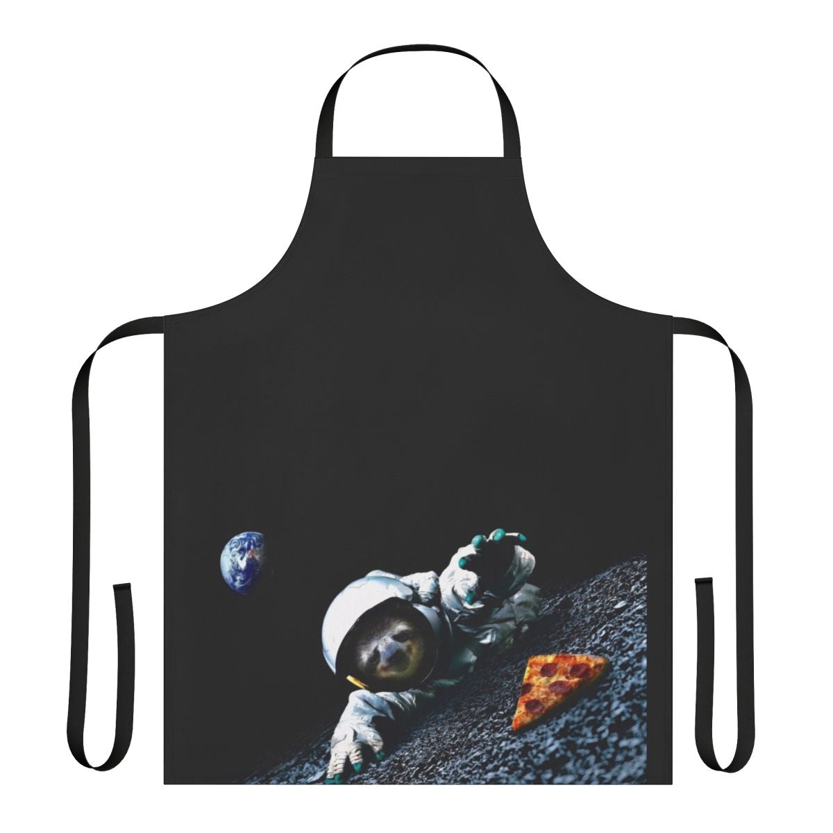 Sloth Astronaut Apron with Pizza Design