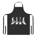 Sloth-themed apron with an Abbey Road parody design