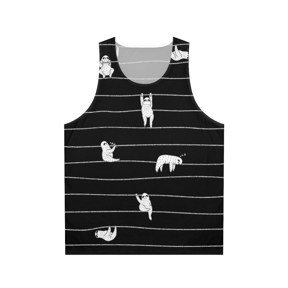 Sloth stripe unisex tank top