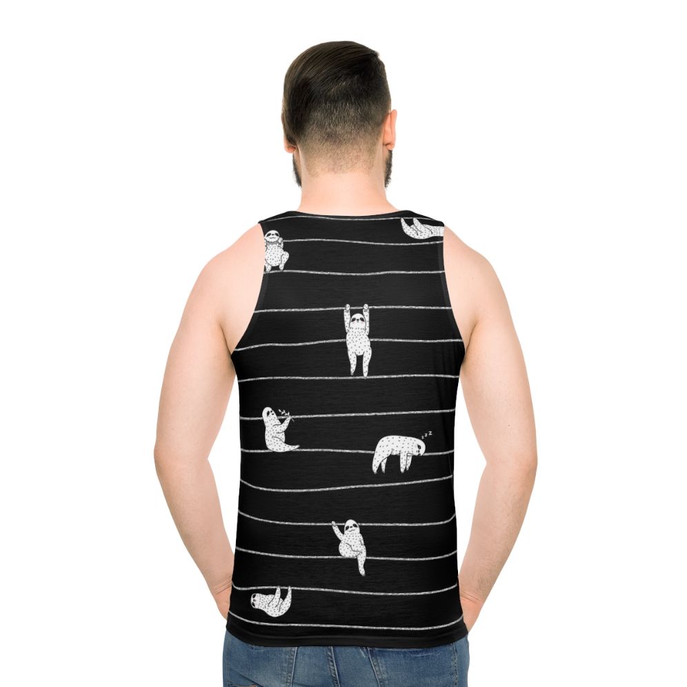 Sloth stripe unisex tank top