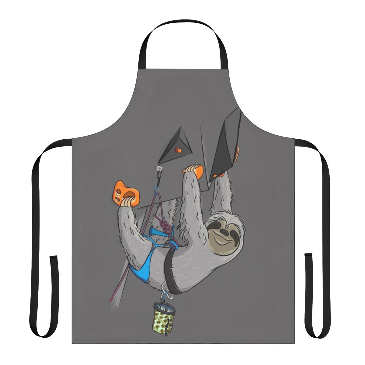Sloth-themed apron with climbing and bouldering design