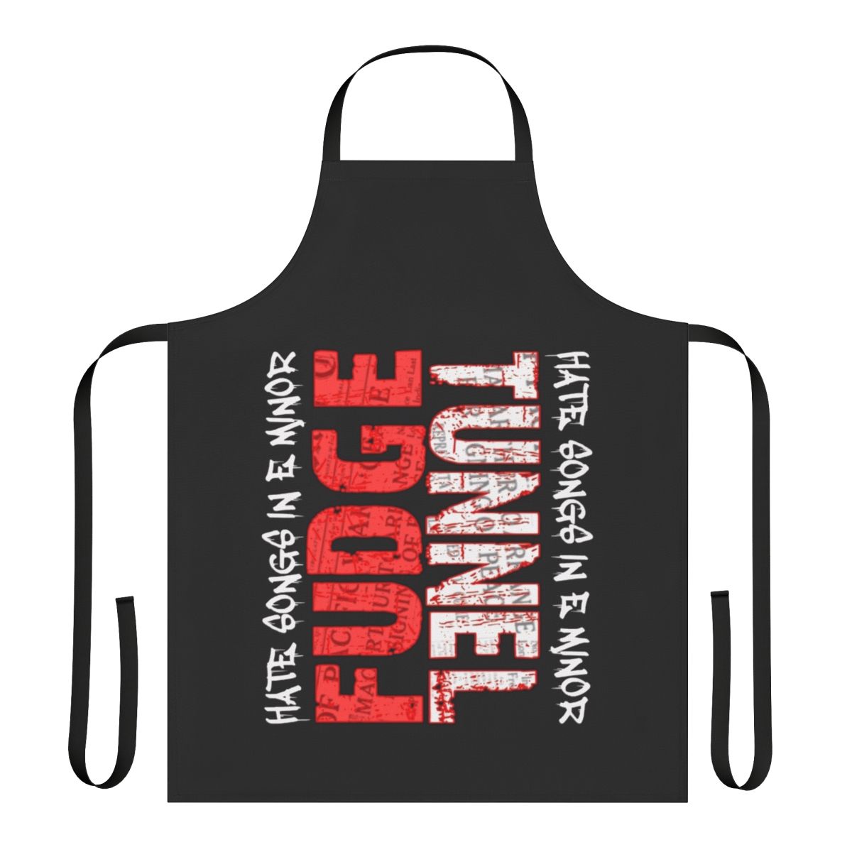 Sludge metal apron featuring Fudge Tunnel's "Hate Songs in E Minor"
