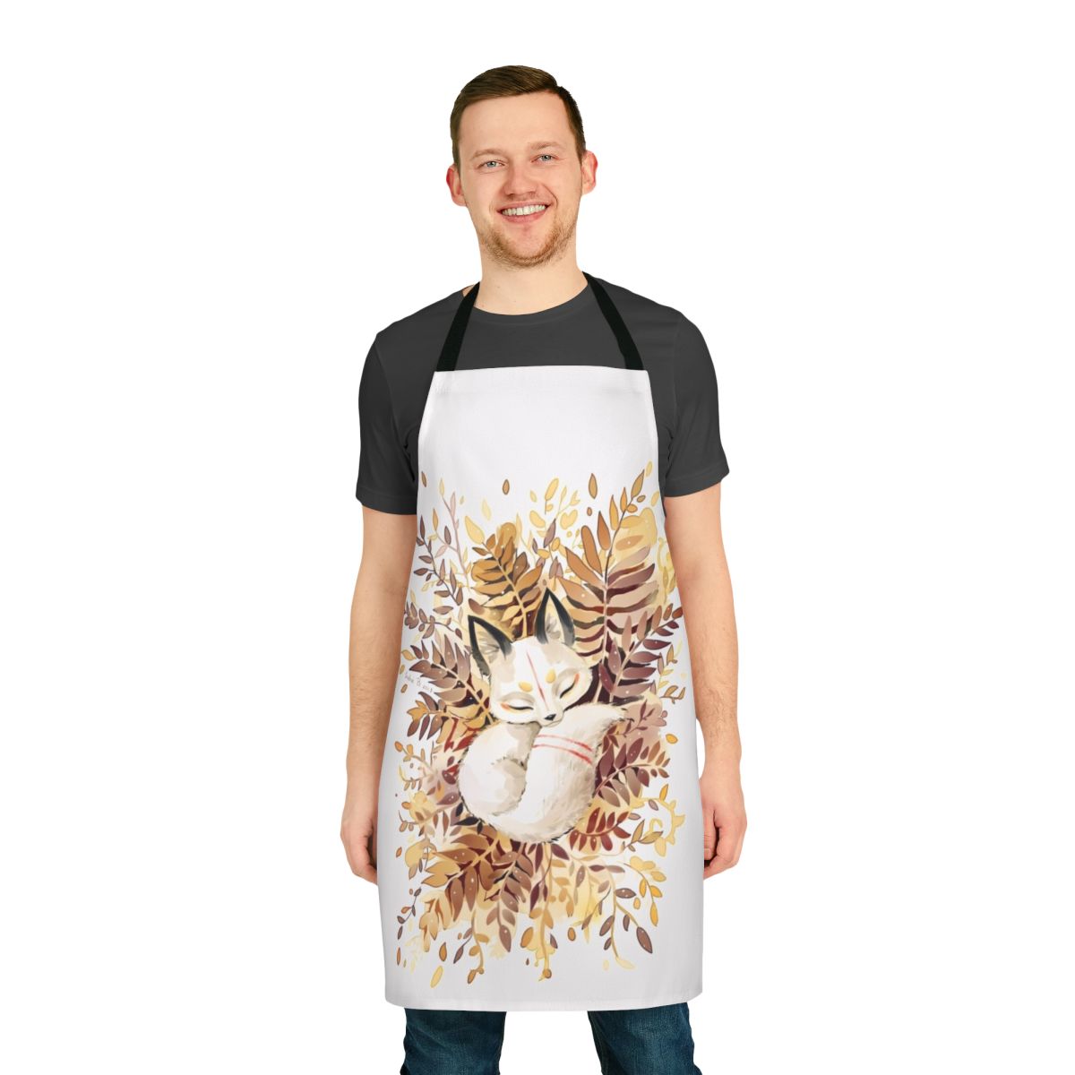 Slumbering fox design on a soft, comfortable children's apron