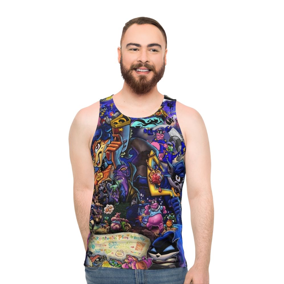 Sly Cooper Comic Collage Unisex Tank Top