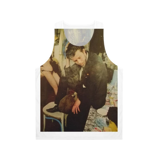 Vintage unisex tank top featuring "Small Change Got Rained On" by Tom Waits