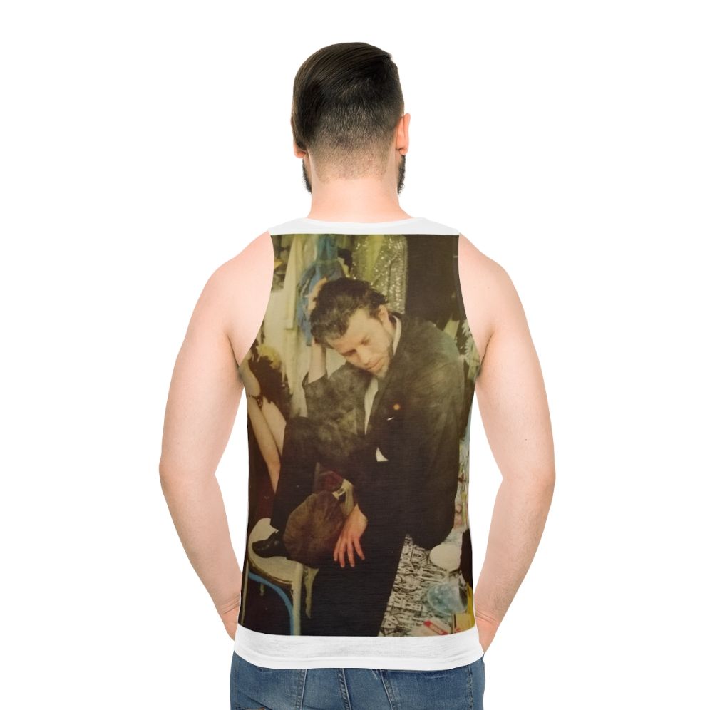 Vintage unisex tank top featuring "Small Change Got Rained On" by Tom Waits