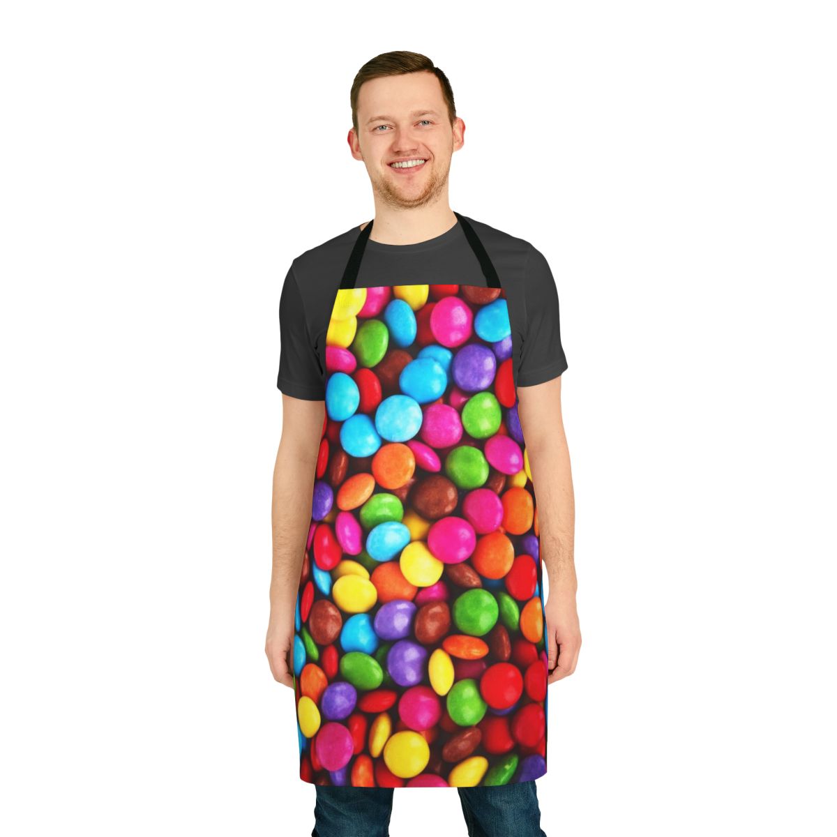Smarties graphic apron with Mama Marianne and Tobias meme designs