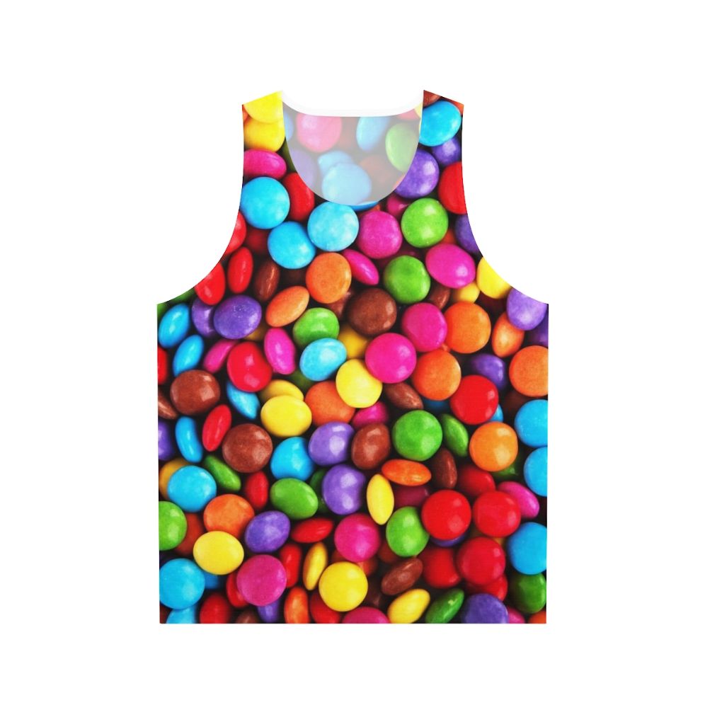 Smarties unisex tank top with graphic design