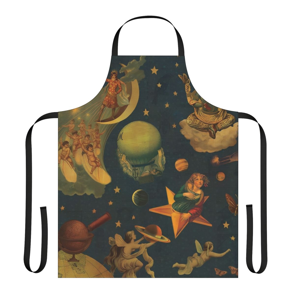 Smashing Pumpkins-inspired apron with a vintage-style graphic