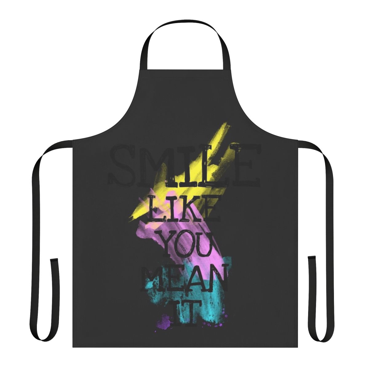 Apron with the Smile Like You Mean It design, featuring the band The Killers and lead singer Brandon Flowers.