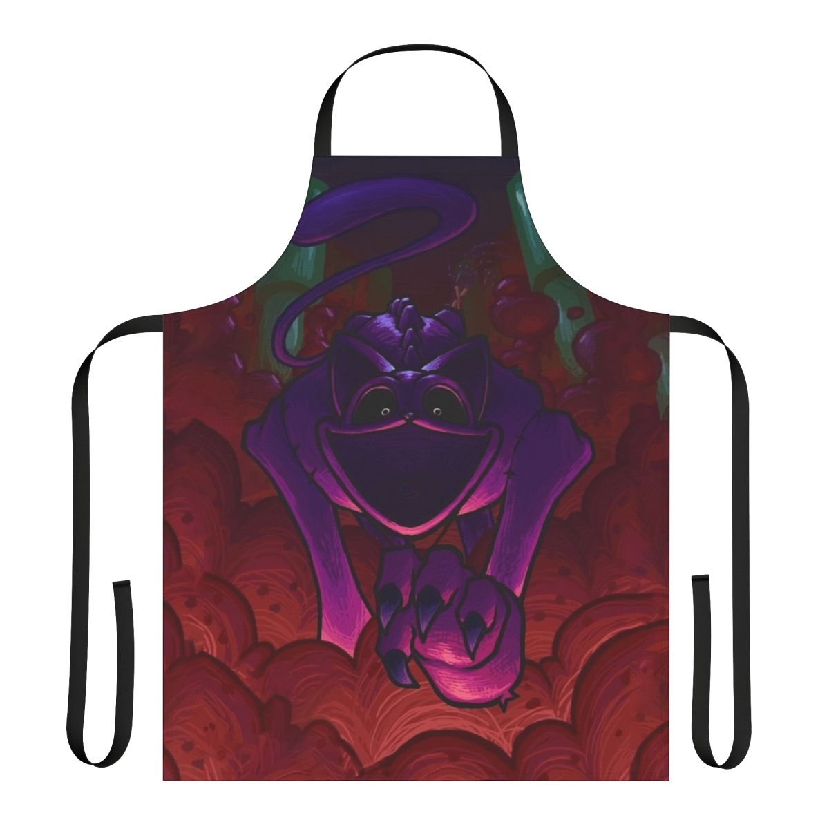 Poppy Playtime Catnap monster fanart design printed on a high-quality apron