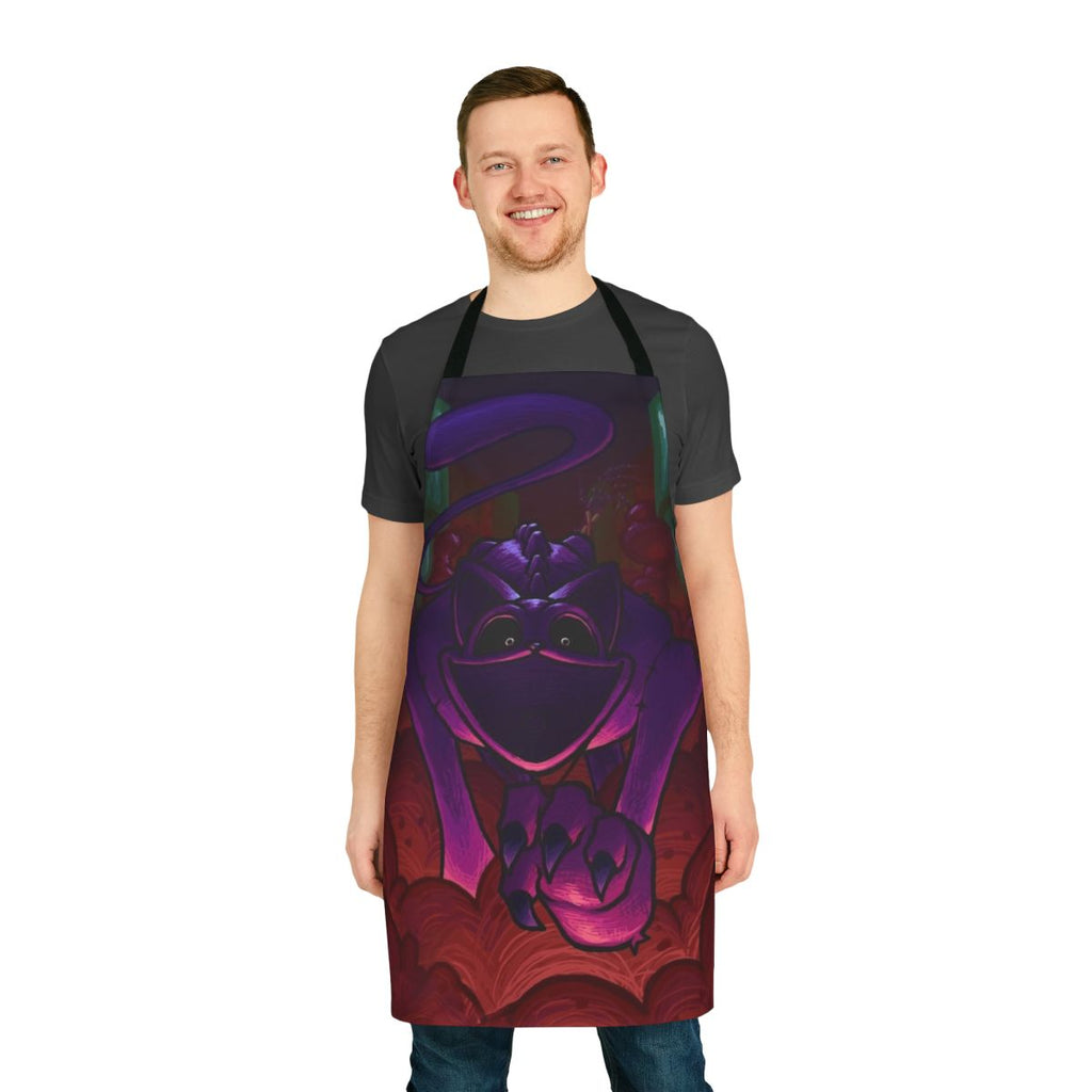 Poppy Playtime Catnap monster fanart design printed on a high-quality apron