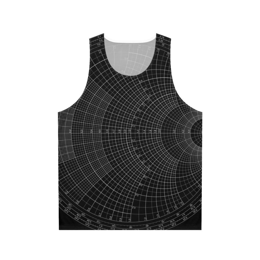 Smith Chart Unisex Tank Top with Geometric Pattern Design
