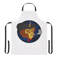 Smoke blue apron with cartoon characters, inspired by the Netflix series Big Mouth
