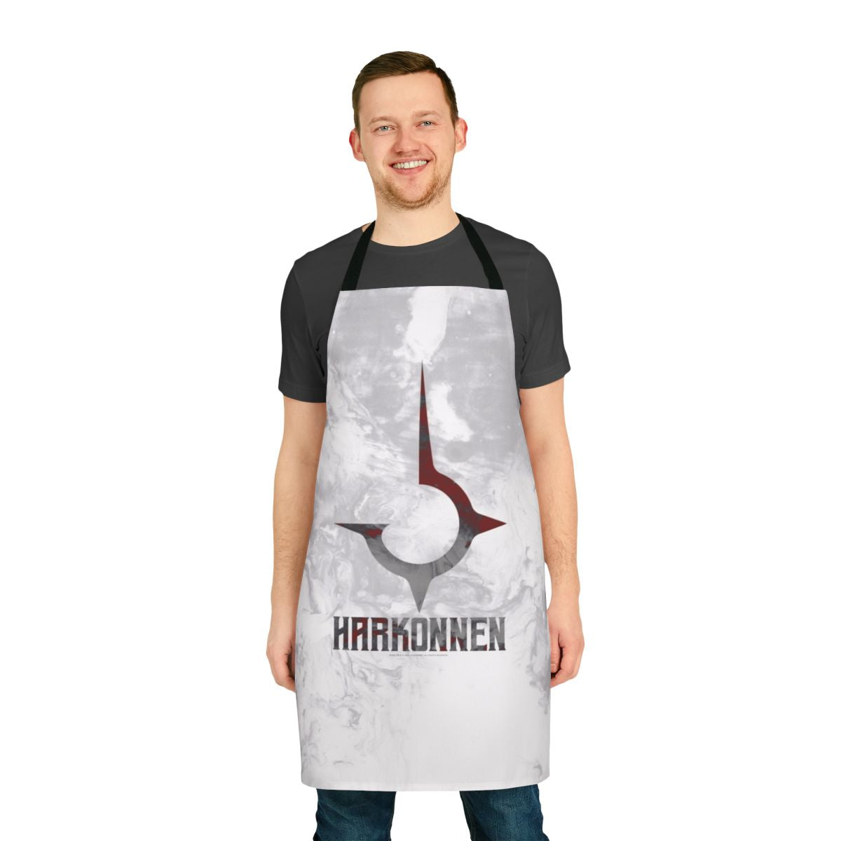 Smoked Dune-inspired apron featuring Harkonnen design