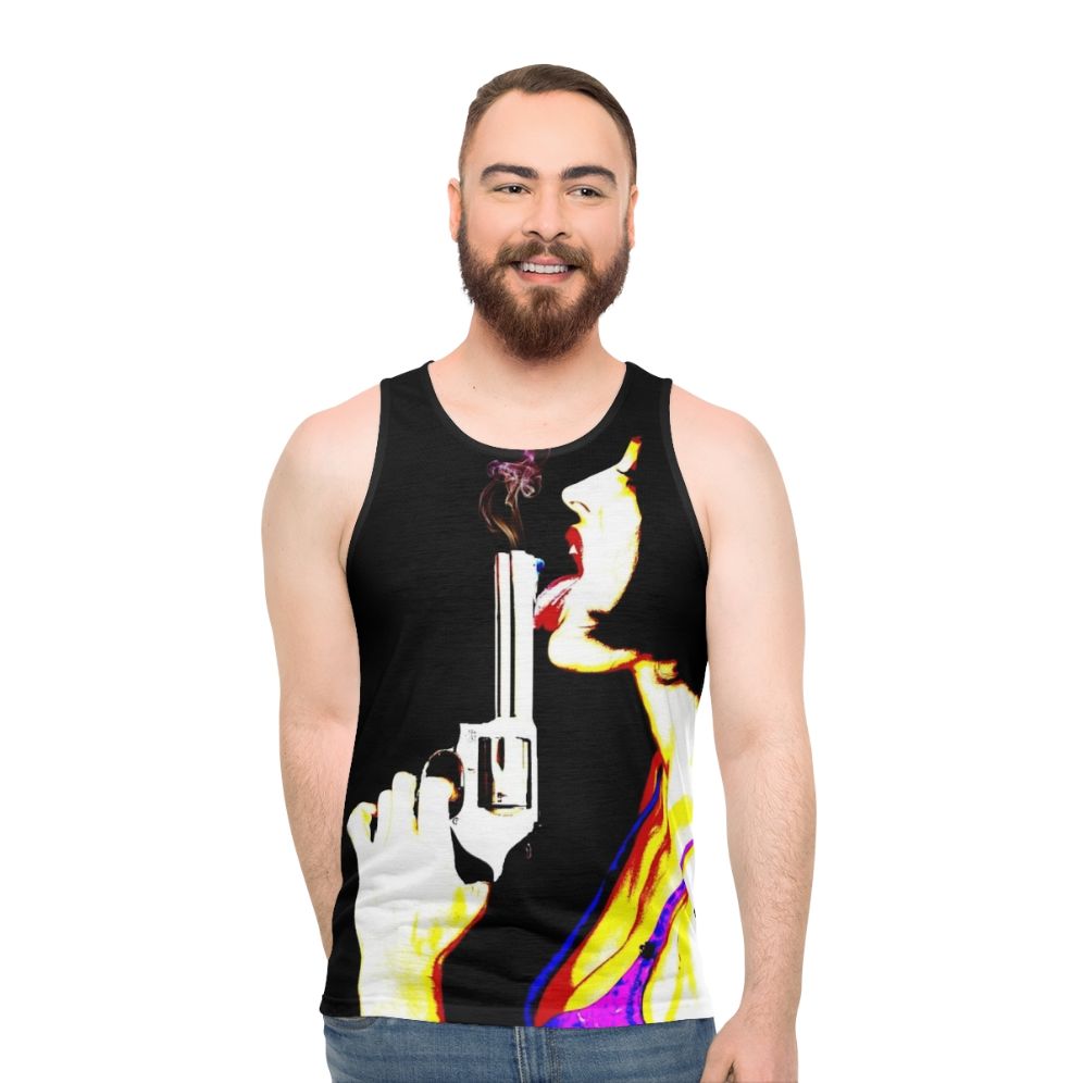 Smokin' Gun unisex graphic tank top