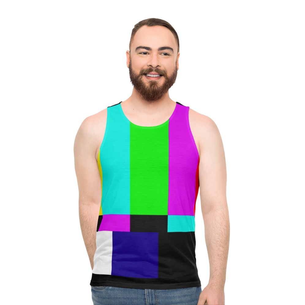 SMPTE color bars unisex tank top