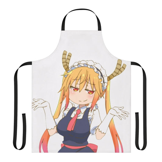 Smug anime maid apron featuring Tohru from the popular anime series Dragon Maid