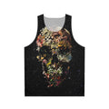 Smyrna skull unisex floral tank top