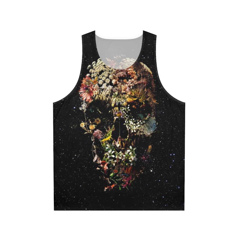 Smyrna skull unisex floral tank top